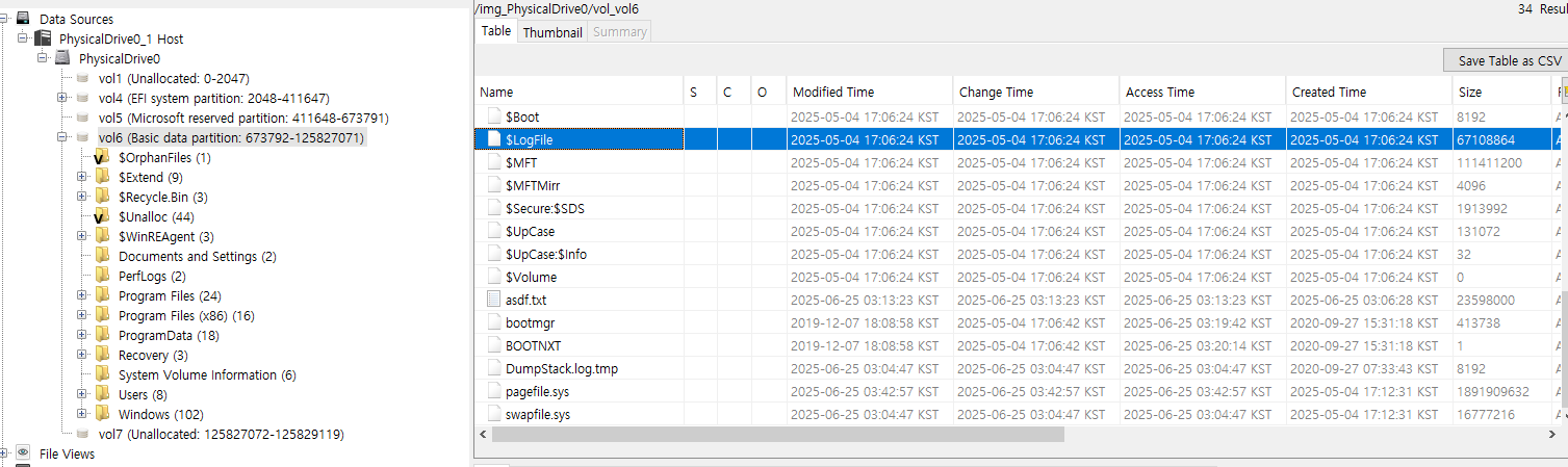 autospy logfile dump